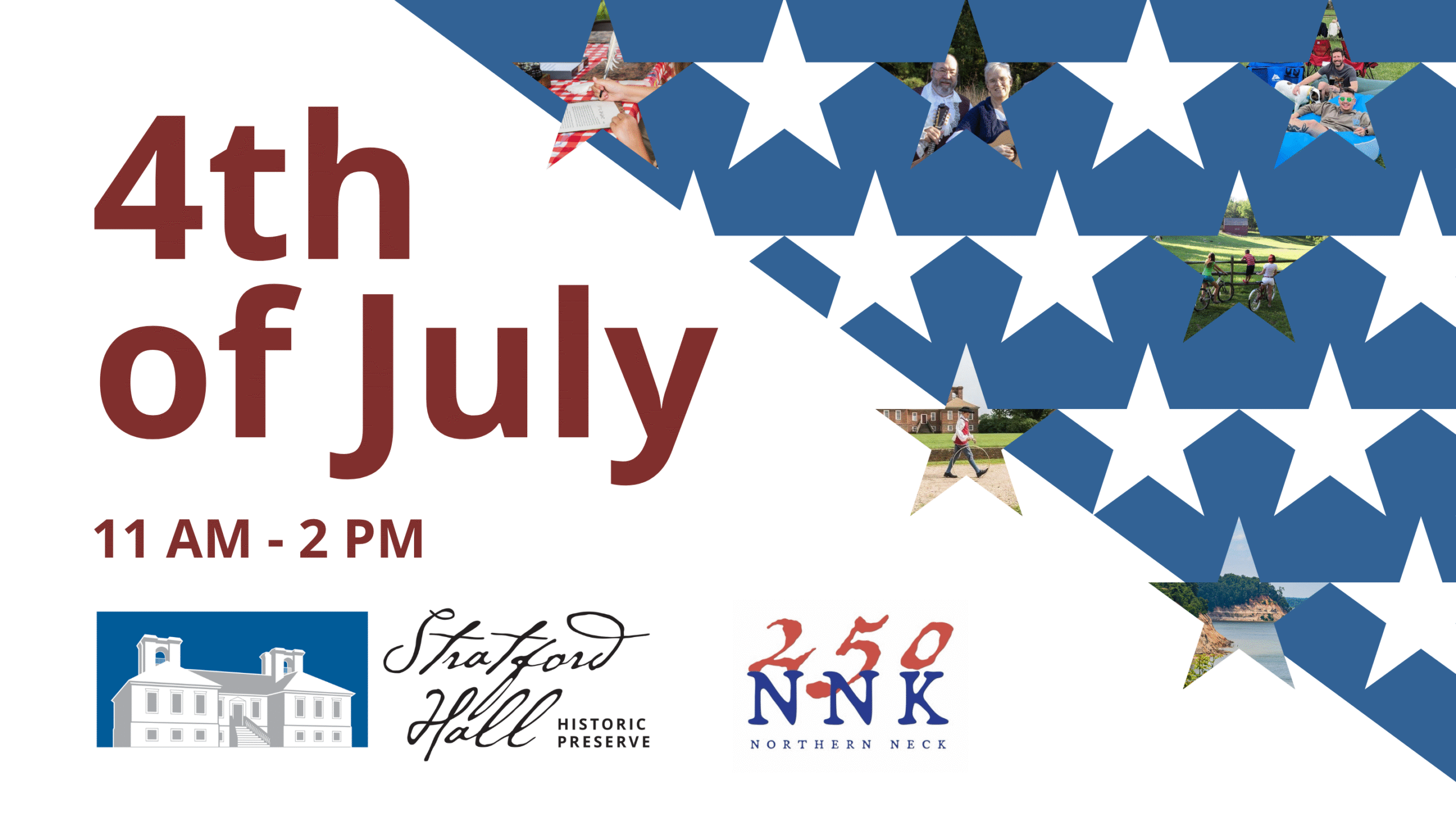 4th of July at Stratford Hall, 11am - 2pm